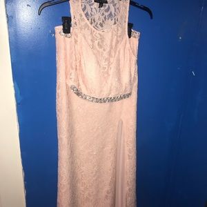 Pink Two piece prom dress